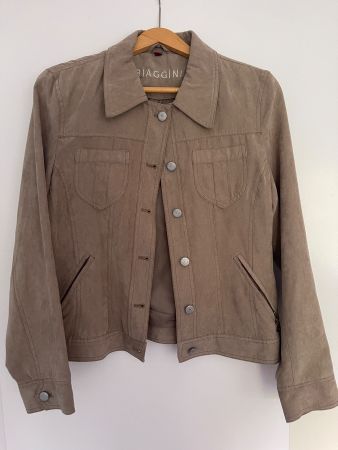 Damenjacke Biaggini in Beige, Wildlederoptik, gut erhalten