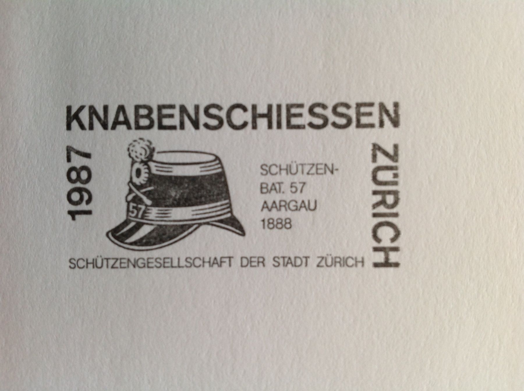 Tutti i francobolli: Knaben schiessen   Zürich 1987 – Usato da Horw venduto da Luki49 1