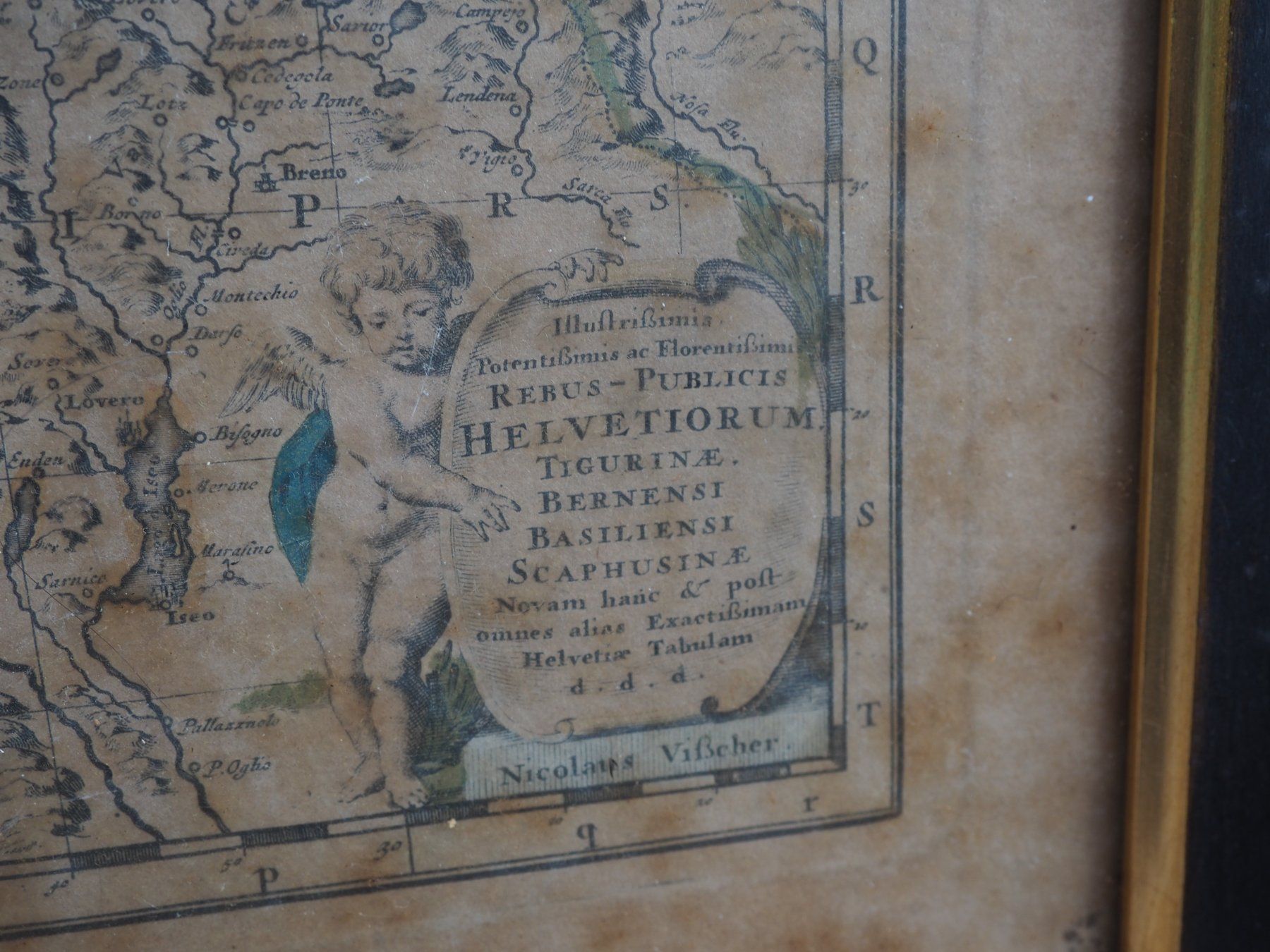 Cartine & Atlanti: Schweizer Landkarte, ca 1690 – Usato da Schänis venduto da Lobelie1 4