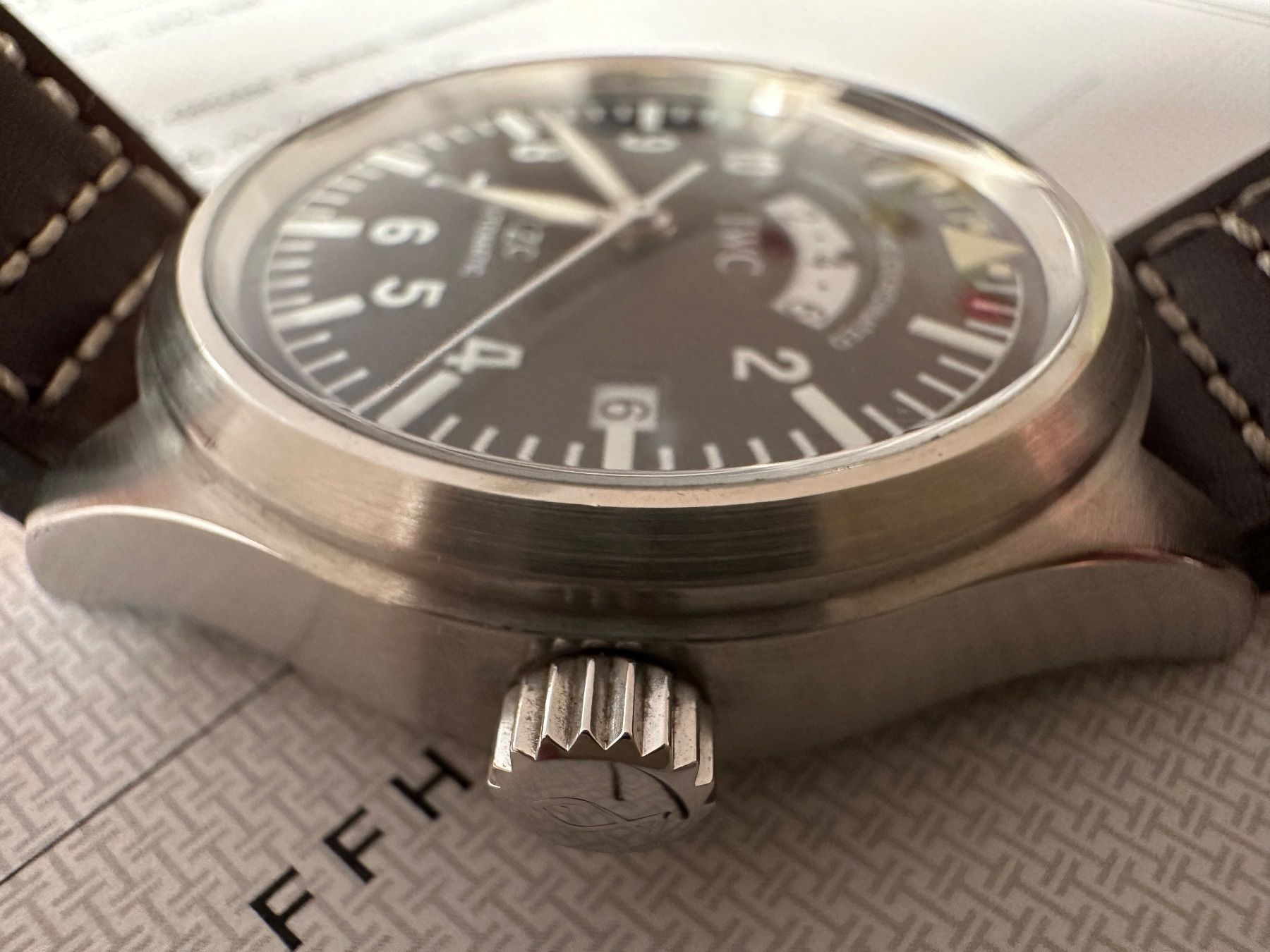 IWC Orologi: IWC Pilot Spitfire UTC IW325101 Full-Set + IWC COA – Usato da Matten b. Interlaken venduto da cour13 4