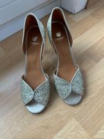 Bobbies Glitzer Gold Lederpumps leather glitter pump party