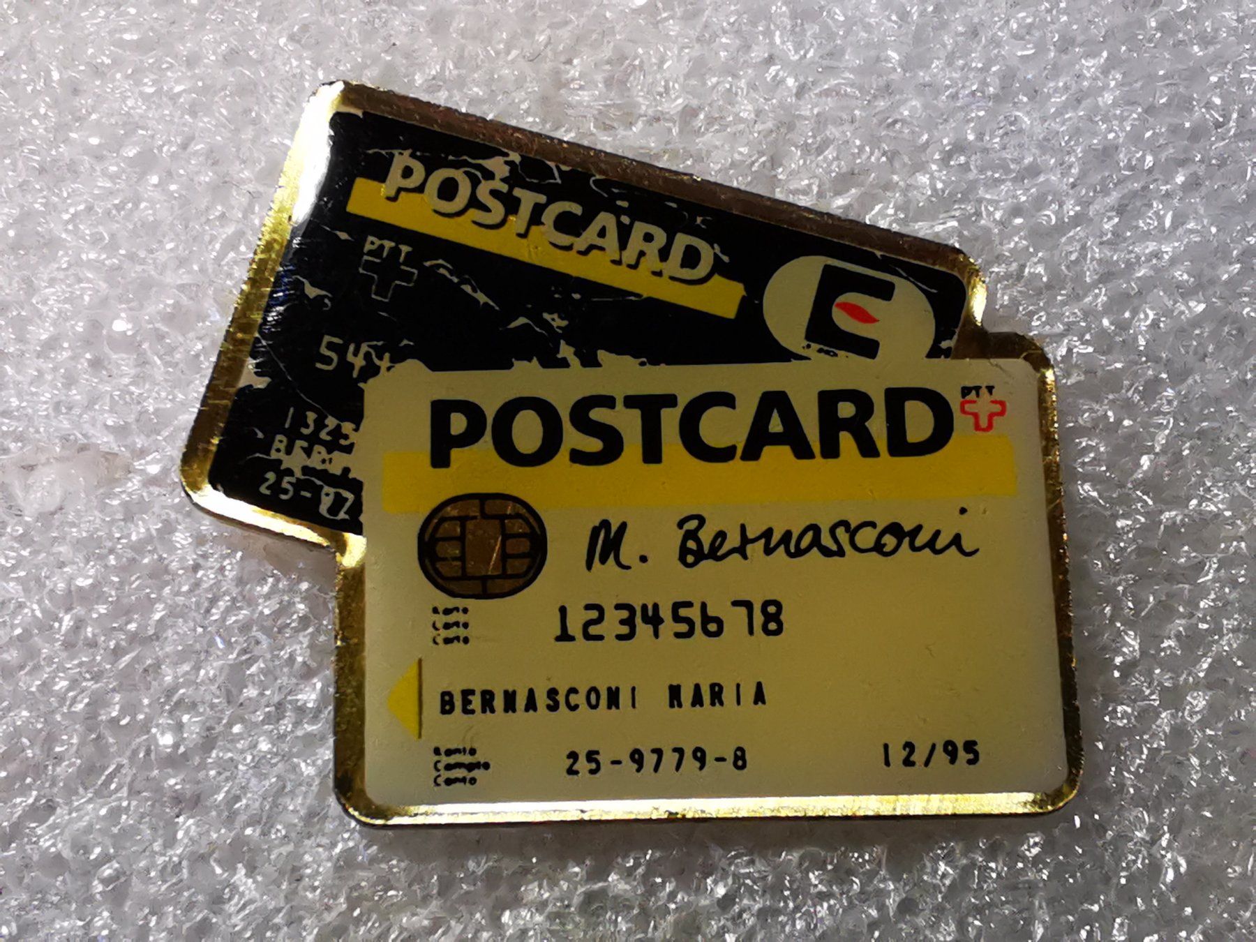 Placchette & Badge: Ansteckpin 30: PTT Postcard – Usato da Oppligen venduto da Pin-Fall-Shop