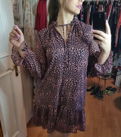 Sommerliches Chiffon Kleid mit  Muster, Grösse 40/42