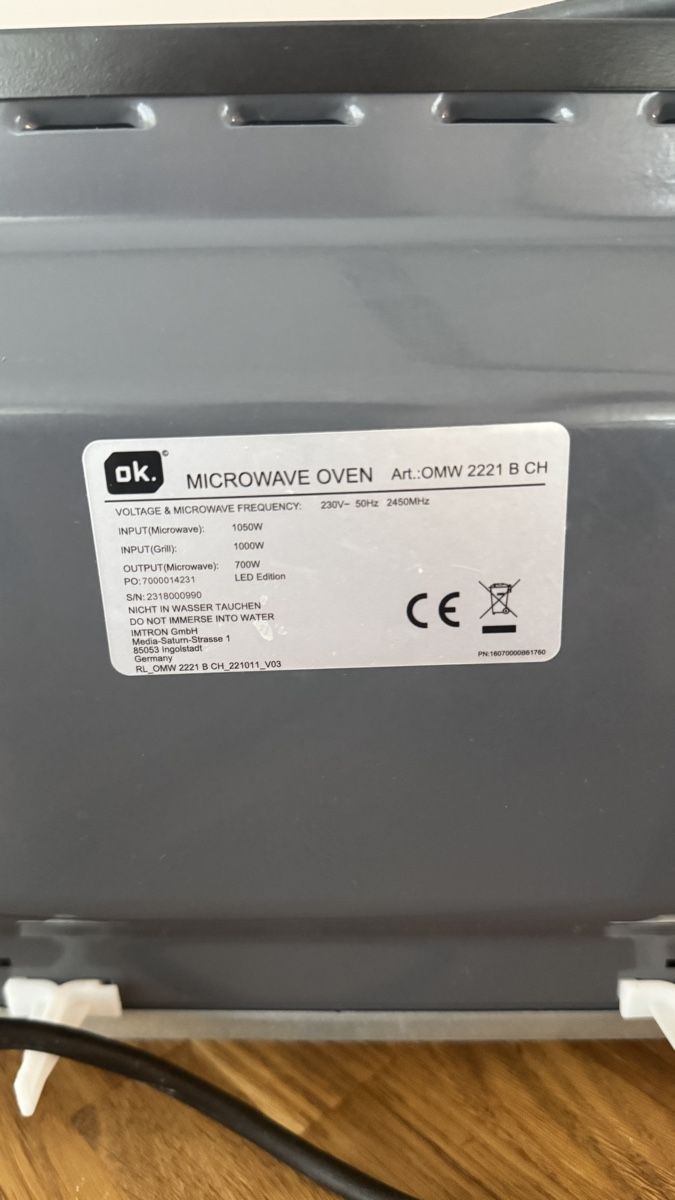 Appareils de cuisine: Mikrowelle ok. – Neuf (Voir description) à Wädenswil par katdede 4