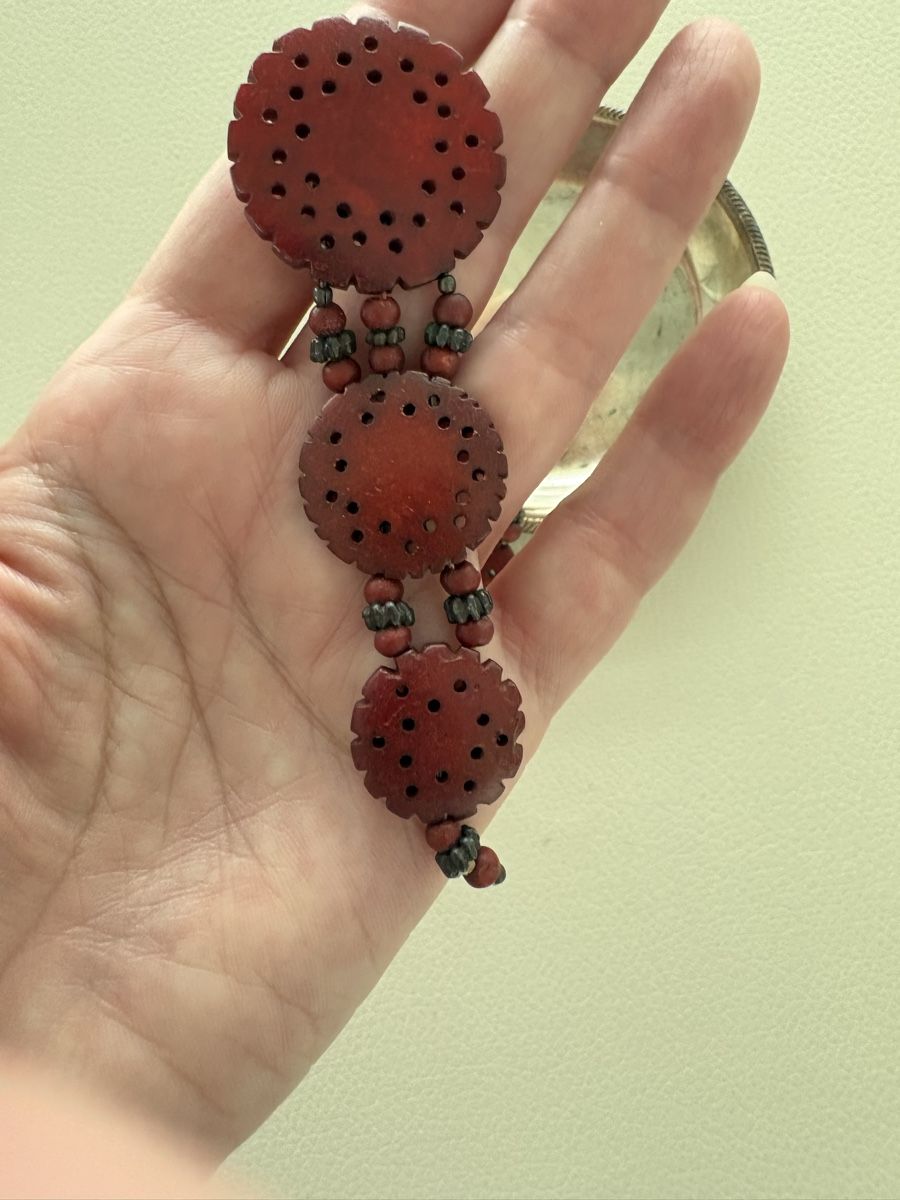 Orecchini pendenti & Orecchini a lobo: vintage clips ,painted bone – Usato da Lausanne venduto da oyu_hgg5 2