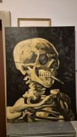 Schädel mit Zigarette Vincent Van Gogh Skull Oel auf Leinen