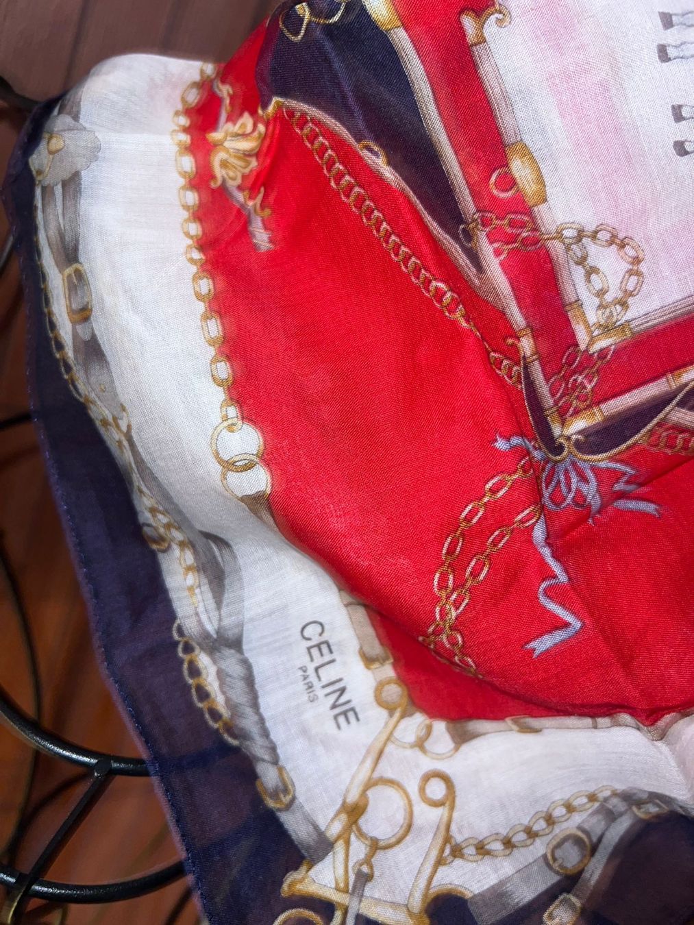 Celine Foulard & Sciarpe: Celine Paris Tuch 47x47 cm Baumwolle – Usato da Winterthur venduto da Dejv 1