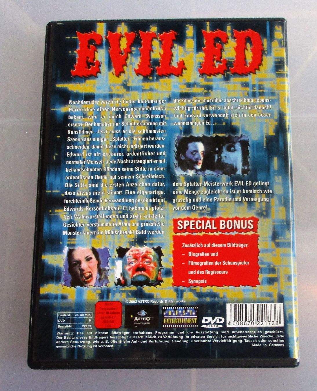 Tutti i DVDs: EVIL ED - Anders Jacobsson – Usato da Wattwil venduto da Muriel10 1