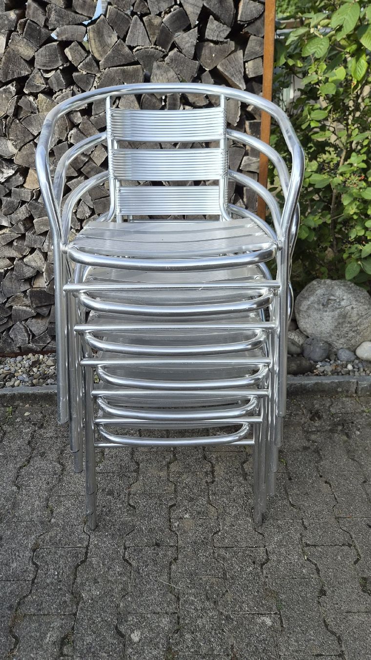 Sedie: 6 Aluminium Gartenstühle – Usato da Rütihof venduto da bemeier79 3