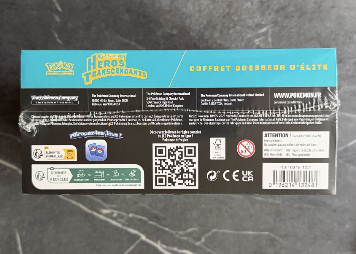 Pokémon Carte collezionabili: Pokémon Héros Transcendants: ETB FR – Nuovo e nell'imballaggio originale da Genève venduto da den_2mrh 5