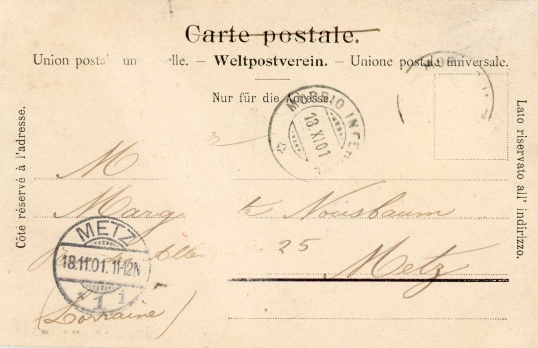 Cartoline postali: Treeib   UR    -      Dampfschiff       um  1 9 0 1 – Usato da Brig venduto da Valcards54 1
