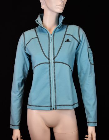 Adidas Damen Jacke Sportjacke Tennis Fitness mintblau/Gr.L