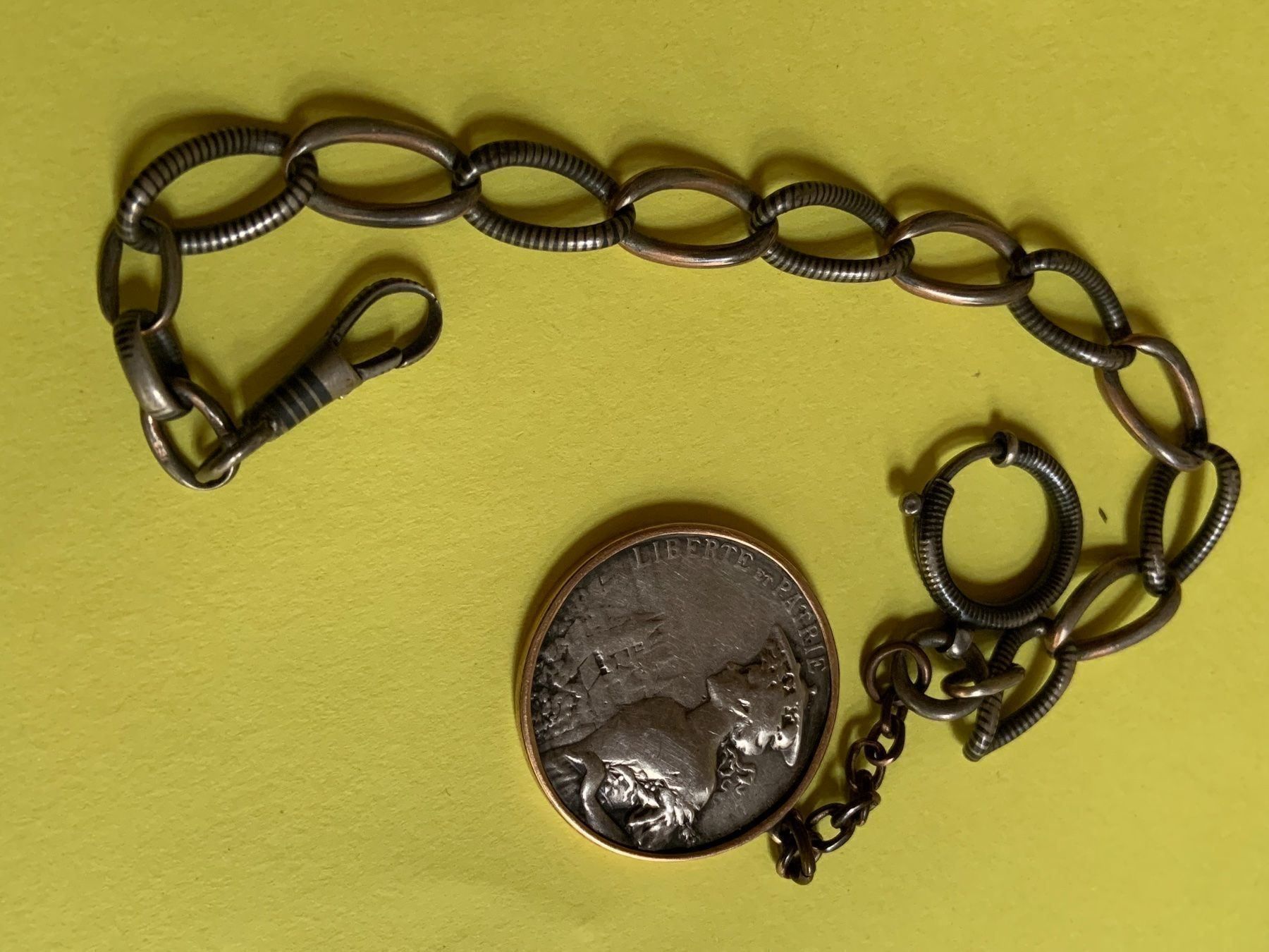 Uhren: Taschenuhrkette mit Goldfassung – Gebraucht aus Dittingen von Bijoubelle 3
