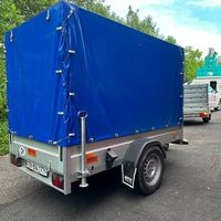 Neuwertiger Humbaur H13K Sachentransportanhänger mit Plane