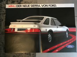 Ford Sierra XR4i Posterprospekt 8 Seiten Februar 1983