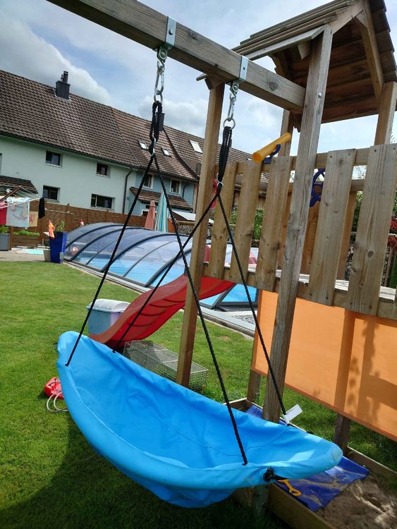 Kinderschaukel Nestschaukel Garten blau Kaufen auf Ricardo