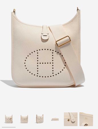 Hermes Evelyne 29 Nata Color, Palladium hardware
