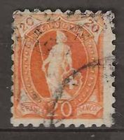 CH066b - Helvetia debout 66b obl.