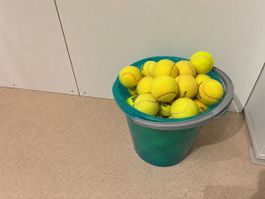 45 alte Tennisbälle