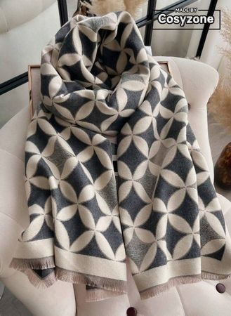 Sciarpa geometrica donna nuova 180*90