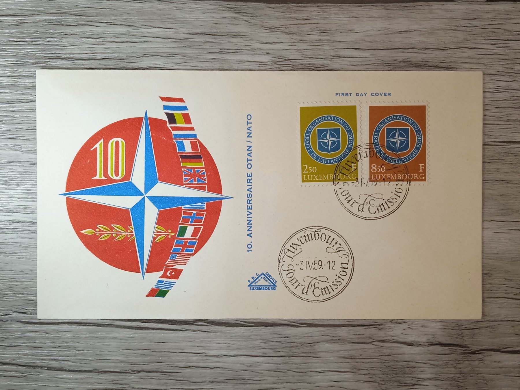 Tutti i francobolli: TR47 Enveloppe + Timbre Luxembourg 1959 – Usato da Cousset venduto da Patrick_Collections