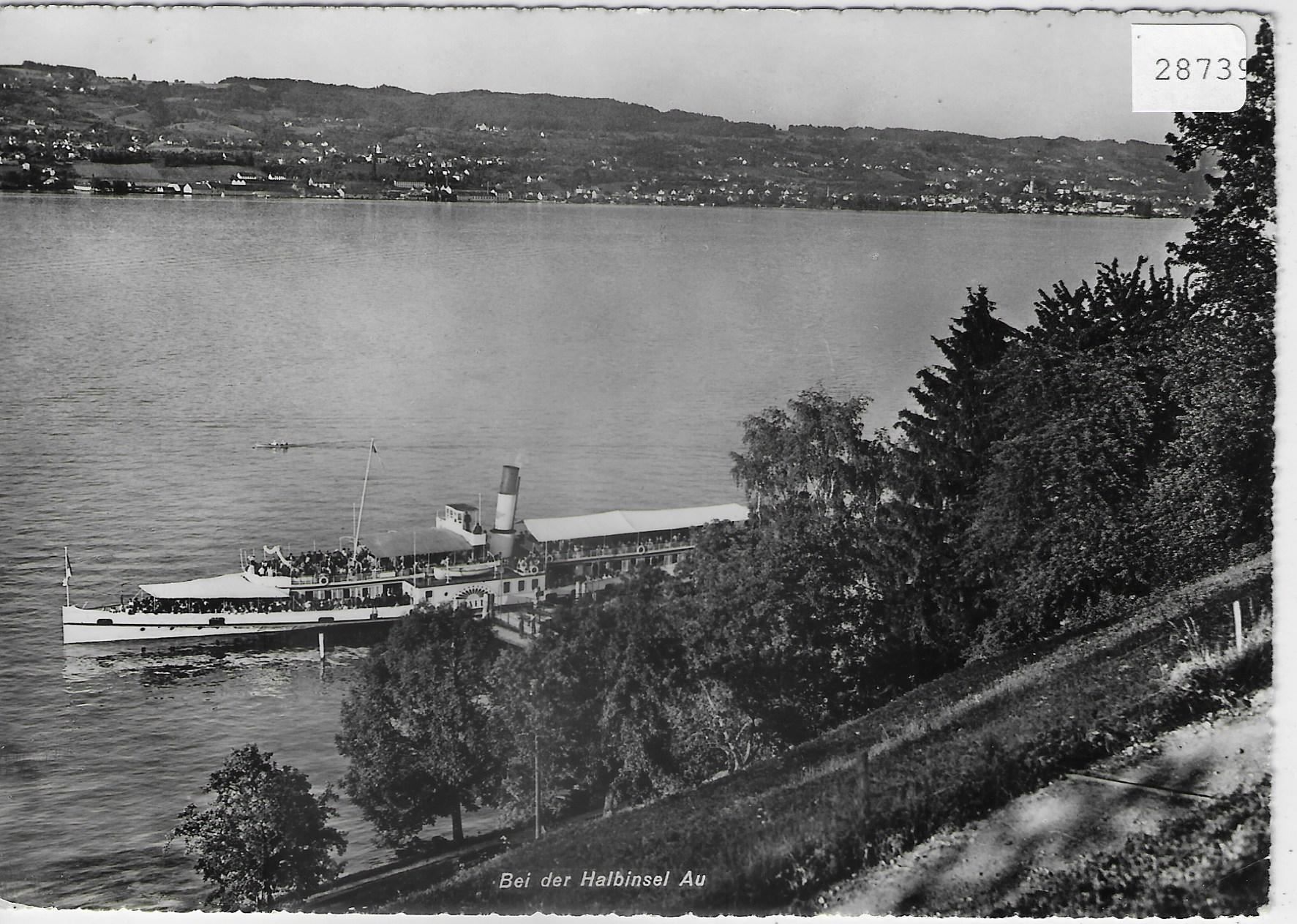 Cartoline postali: Bei der Halbinsel Au - Dampfschiff – Usato da Ettingen venduto da Kartenplanet