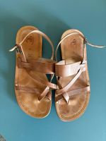 Herren-Ledersandalen Pellegrino Pietro, Gr. 44, Braun/Cognac