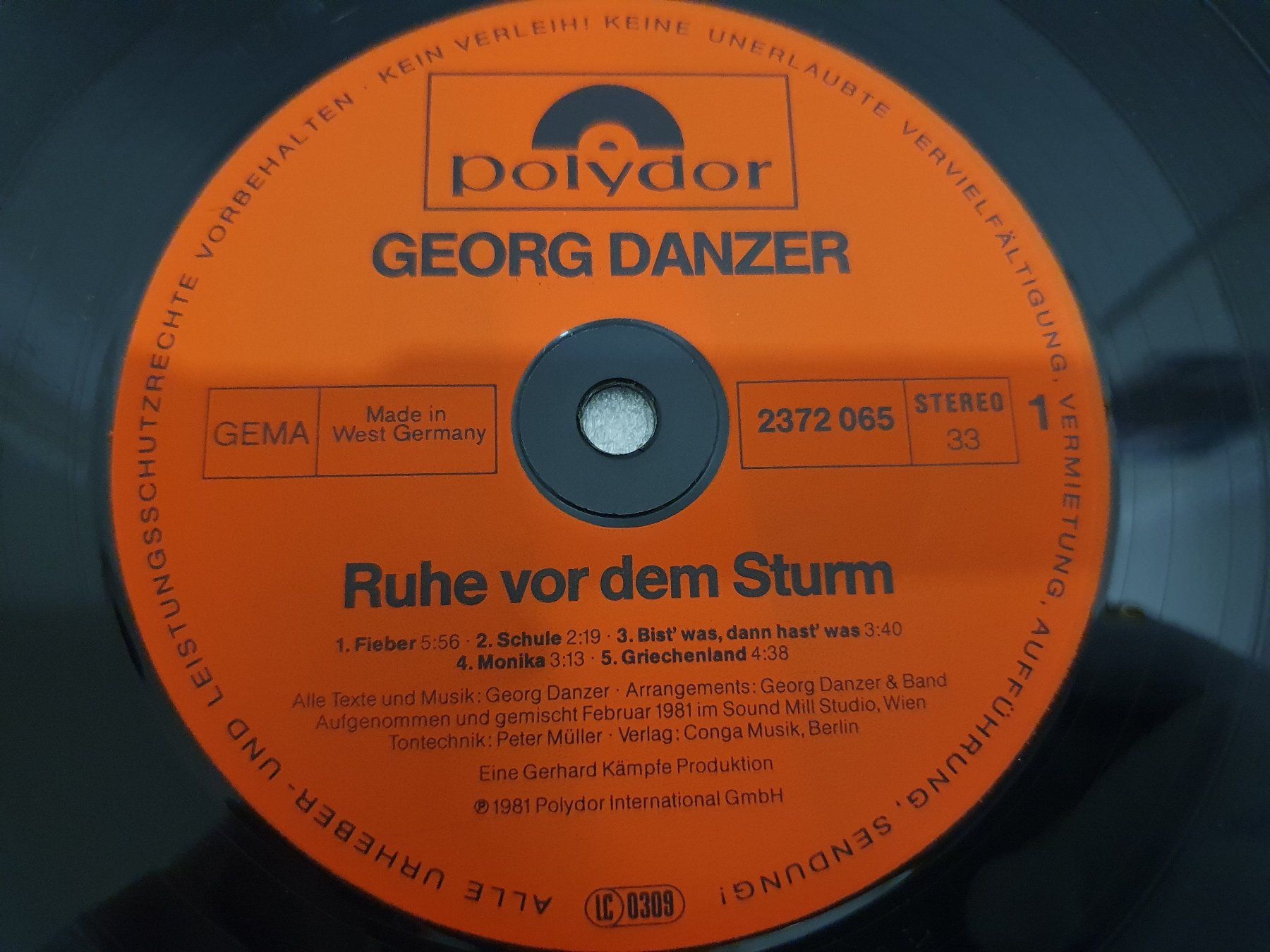 Schallplatten: Georg Danzer ‎– Ruhe Vor Dem Sturm – Gebraucht aus Uster von Vinyl-Leidenschaft 5
