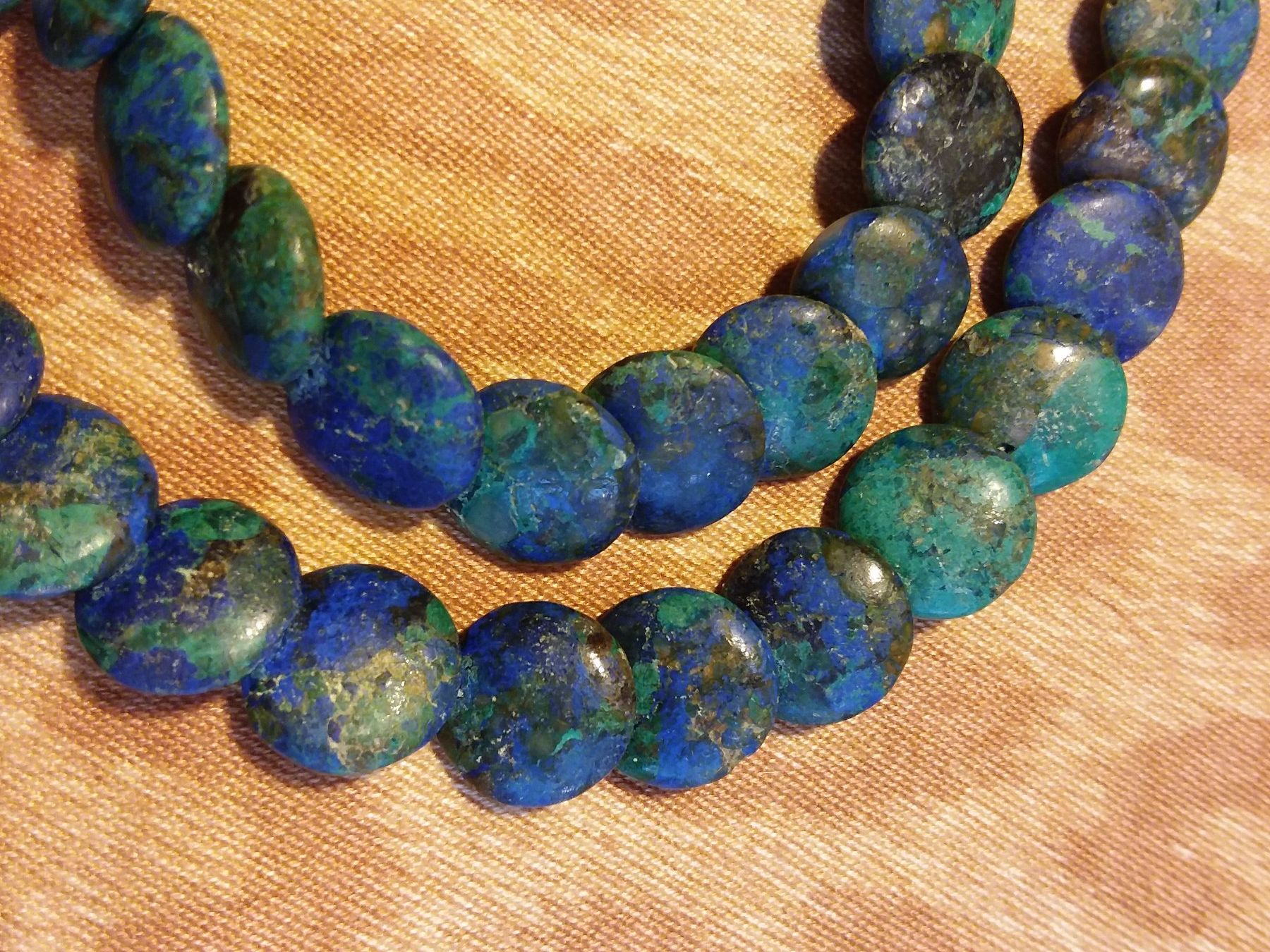 Catenine: Wunderschönes Azurit-Malachit Collier Halskette – Usato da Zürich venduto da sanwit 2