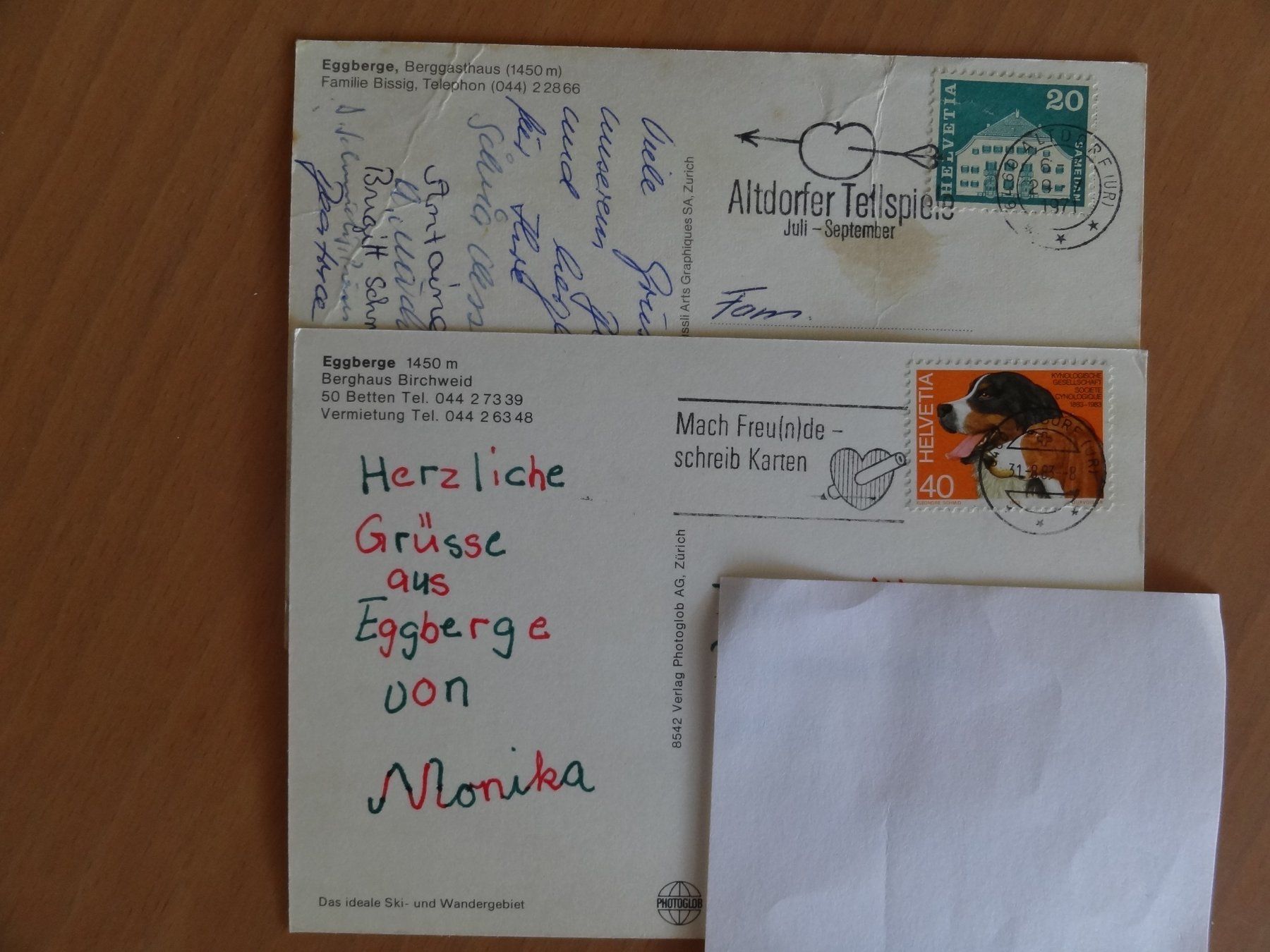Cartoline postali: Eggberge - Uri - 2 AK - 1983-1971 – Usato da St Léonard venduto da Riglin 1