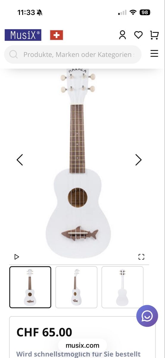 Musikinstrumente: Makala Ukulele White Soprano Shark Model New – Neu (gemäss Beschreibung) aus Nyon von Iamher 6