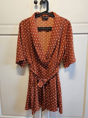 Pretty Woman Kleid braun mit Punkte