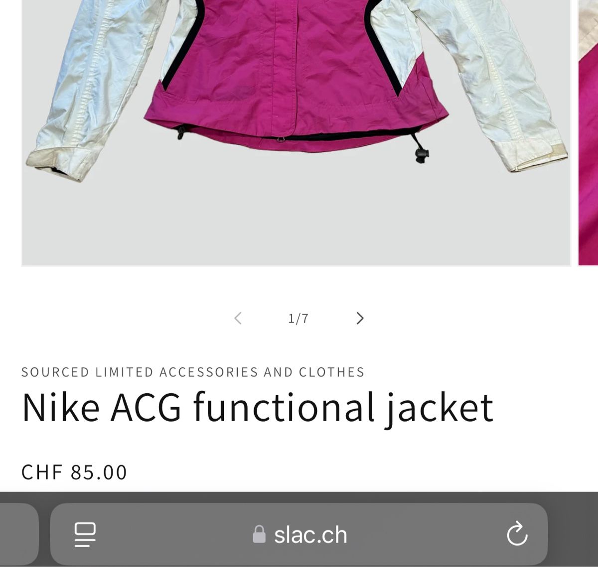 Nike Giacche: Nike ACG Functional Jacket, size M Windjacke Vintage wasser – Usato da St. Gallen venduto da sourced_limited 7