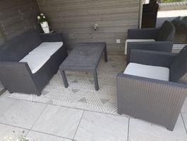Gartenlounge Polyratten anthrazit