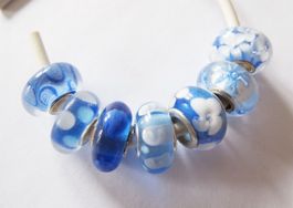 7 Stk. Perlen Beads European Beads