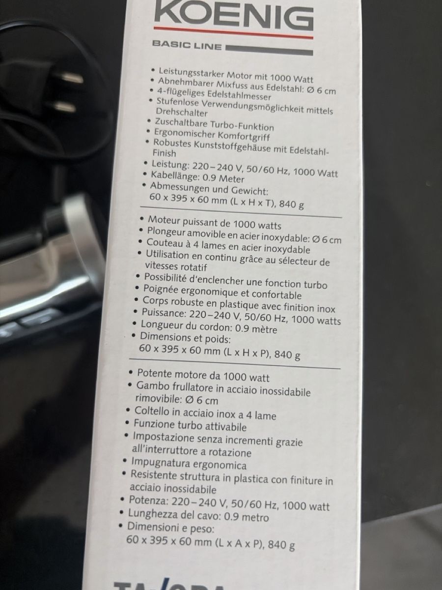 Elettrodomestici da cucina: König Stabmixer ab 1.- – Usato da Uznach venduto da pegasus101 4