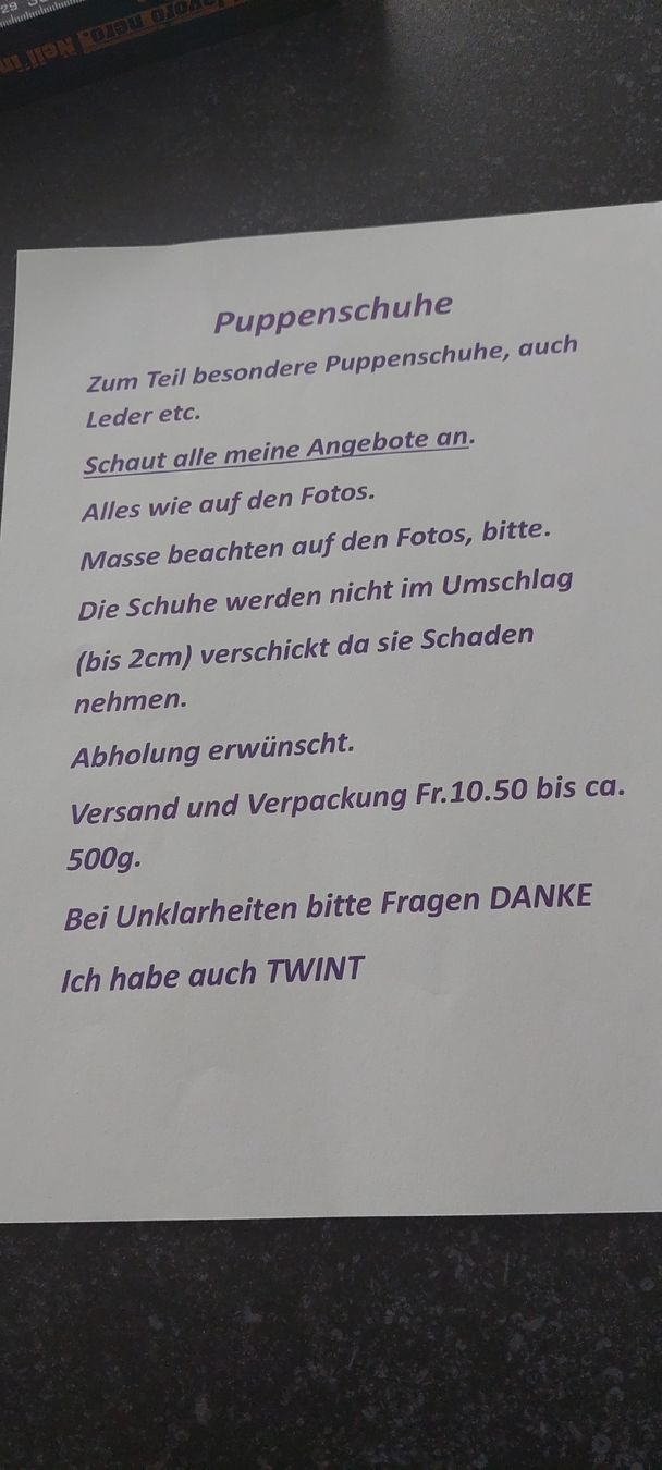 Scarpe per ragazzi: Puppen /Kinder Kinderschuhe  ungebraucht – Nuovo (secondo la descrizione) da Muri AG venduto da nindo1 6