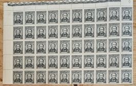 Argentina - 50 Marken Bogen ** Louis Braille 1939