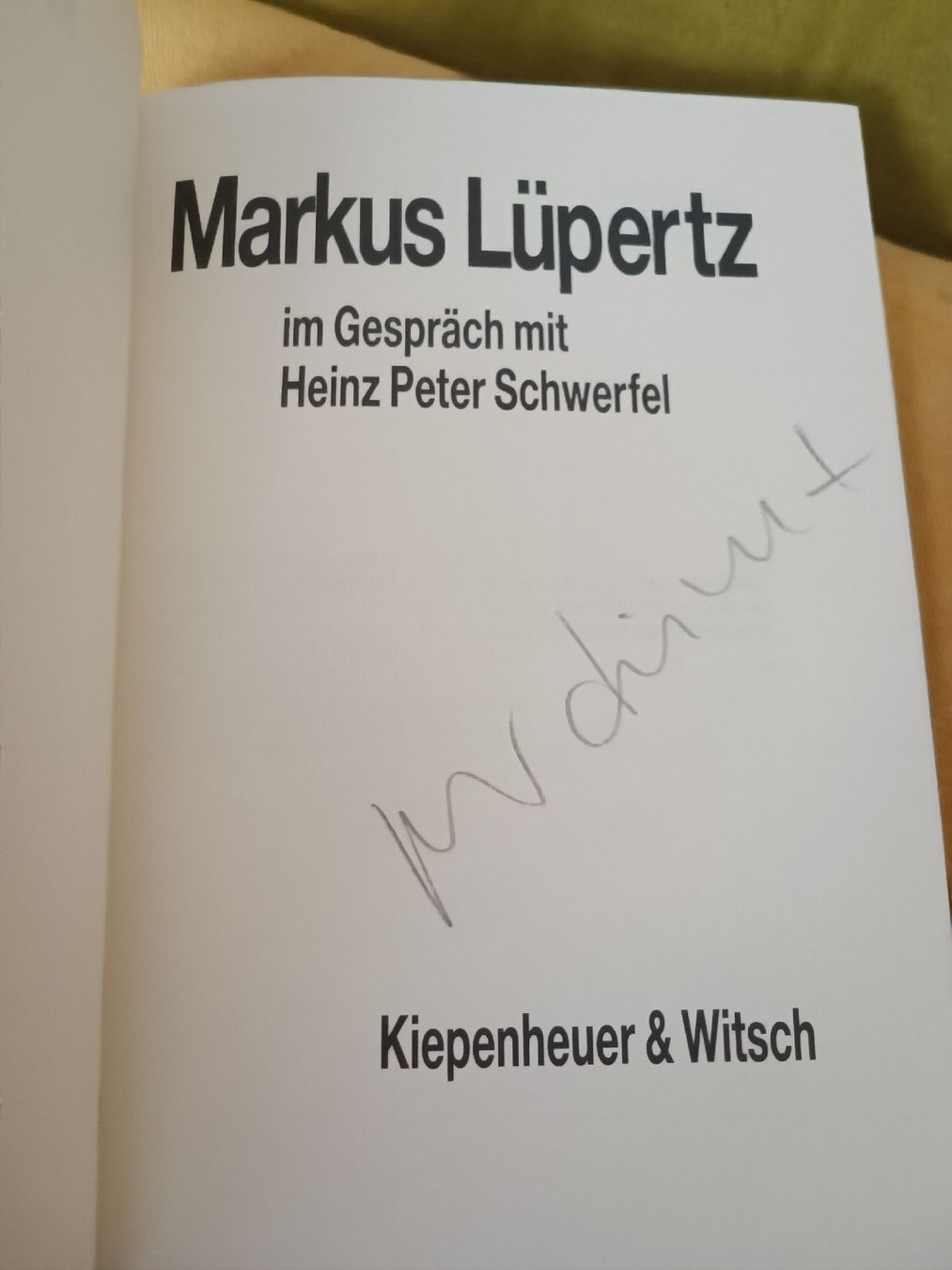 Libri: A.R. Lüpertz - Kunst Heute Nr. 4 - Handsigniert  – Usato da Menziken venduto da Artographs 1