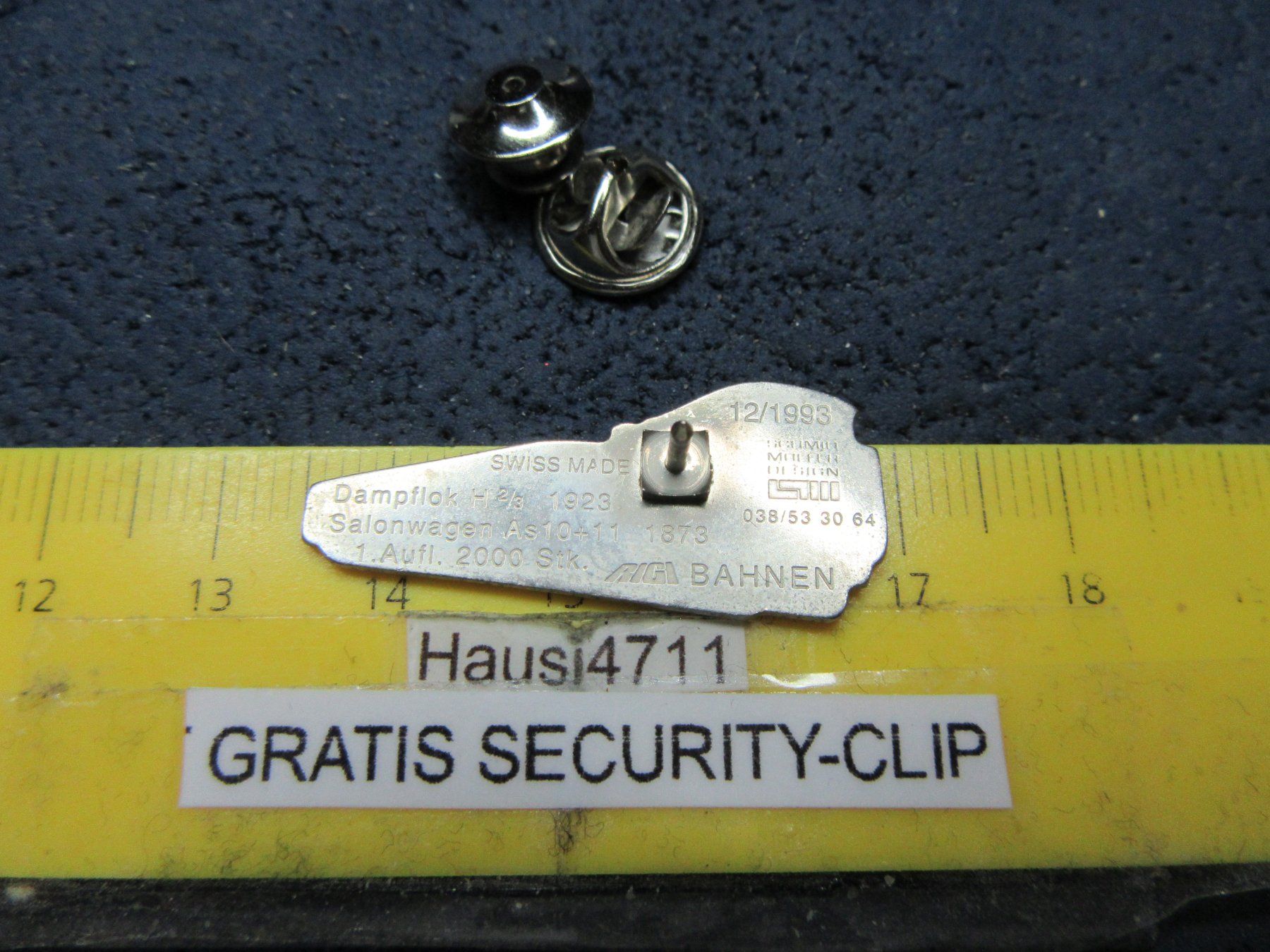 Swiss Placchette & Badge: RIGI BAHN SMD PIN SCHMID-MÜLLER DAMPFLOK H2/3 – Usato da Ettingen venduto da Hausi4711 1