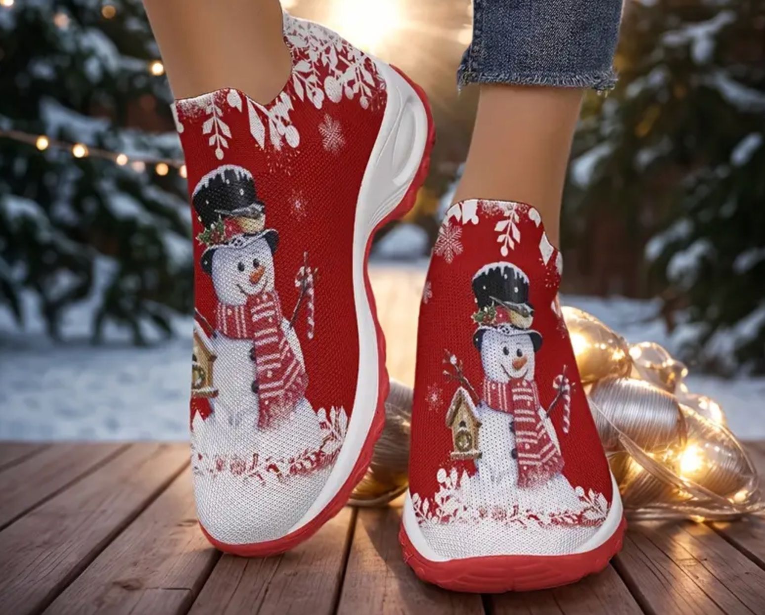 Scarpe da donna: Gr. 40 leichte, gepolsterte Sneaker mit Schneemann – Usato da Wagenhausen venduto da FrauLang 4