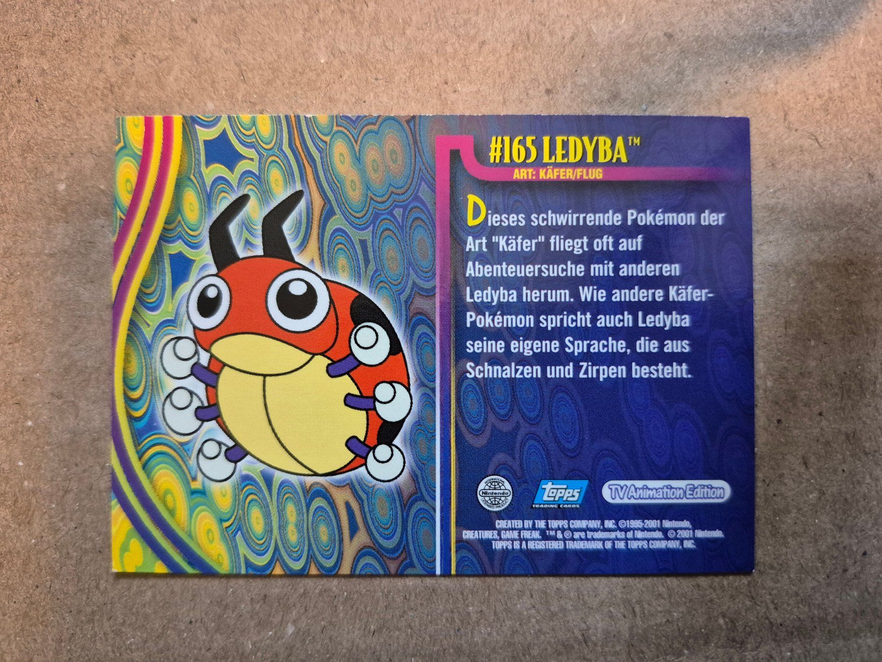 Pokémon Sammelbilder & Trading cards: Pokemon Topps Karte #165 Ledyba - Non-Holo – Gebraucht aus Seuzach von Larssson 1