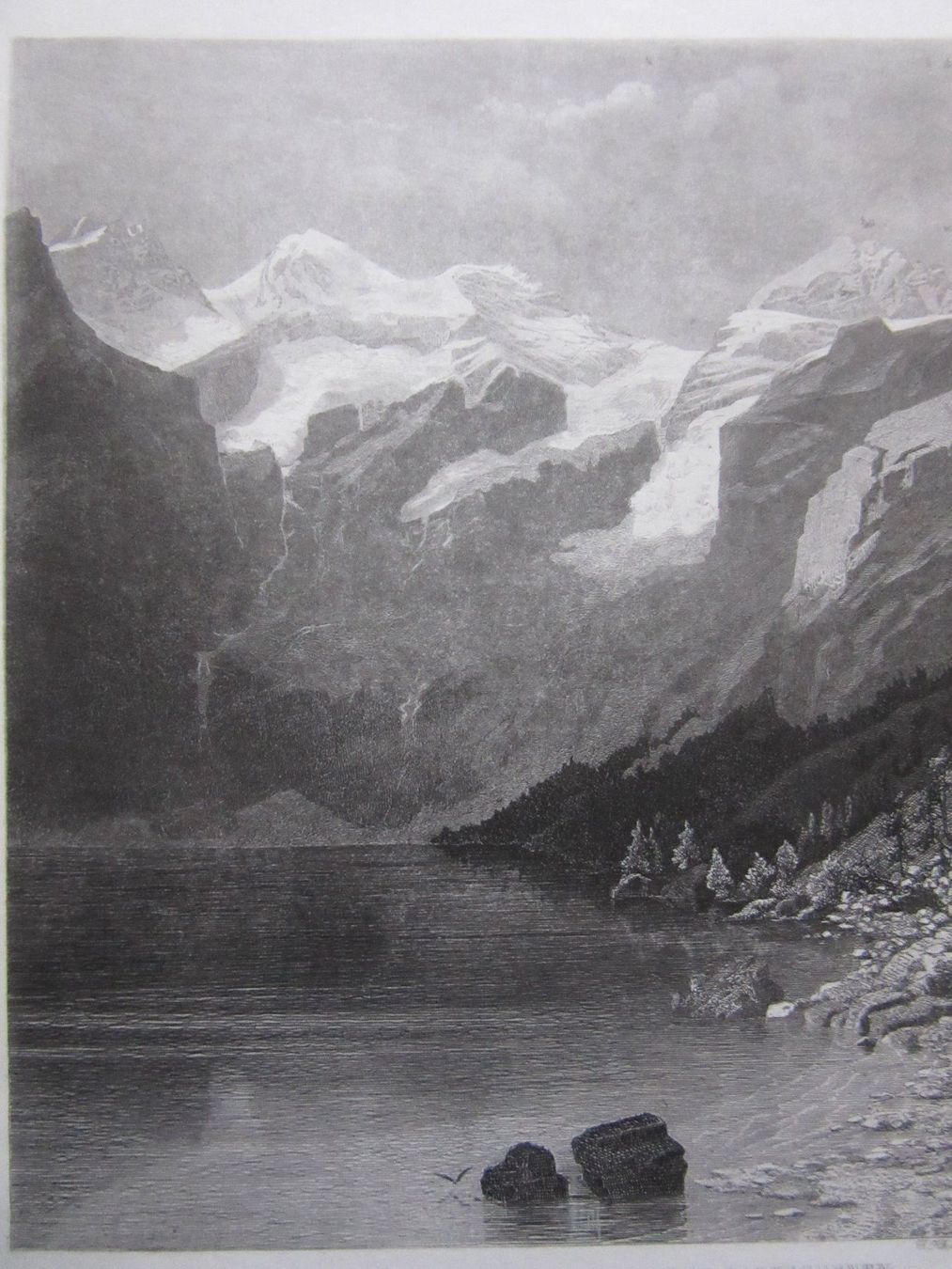 Stiche: DER OESCHINENSEE STAHLSTICH – Gebraucht aus Gersau von grafik-kunst
