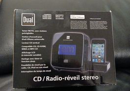 Dual CD Radio Wecker mit iPod Dock -  Neu!