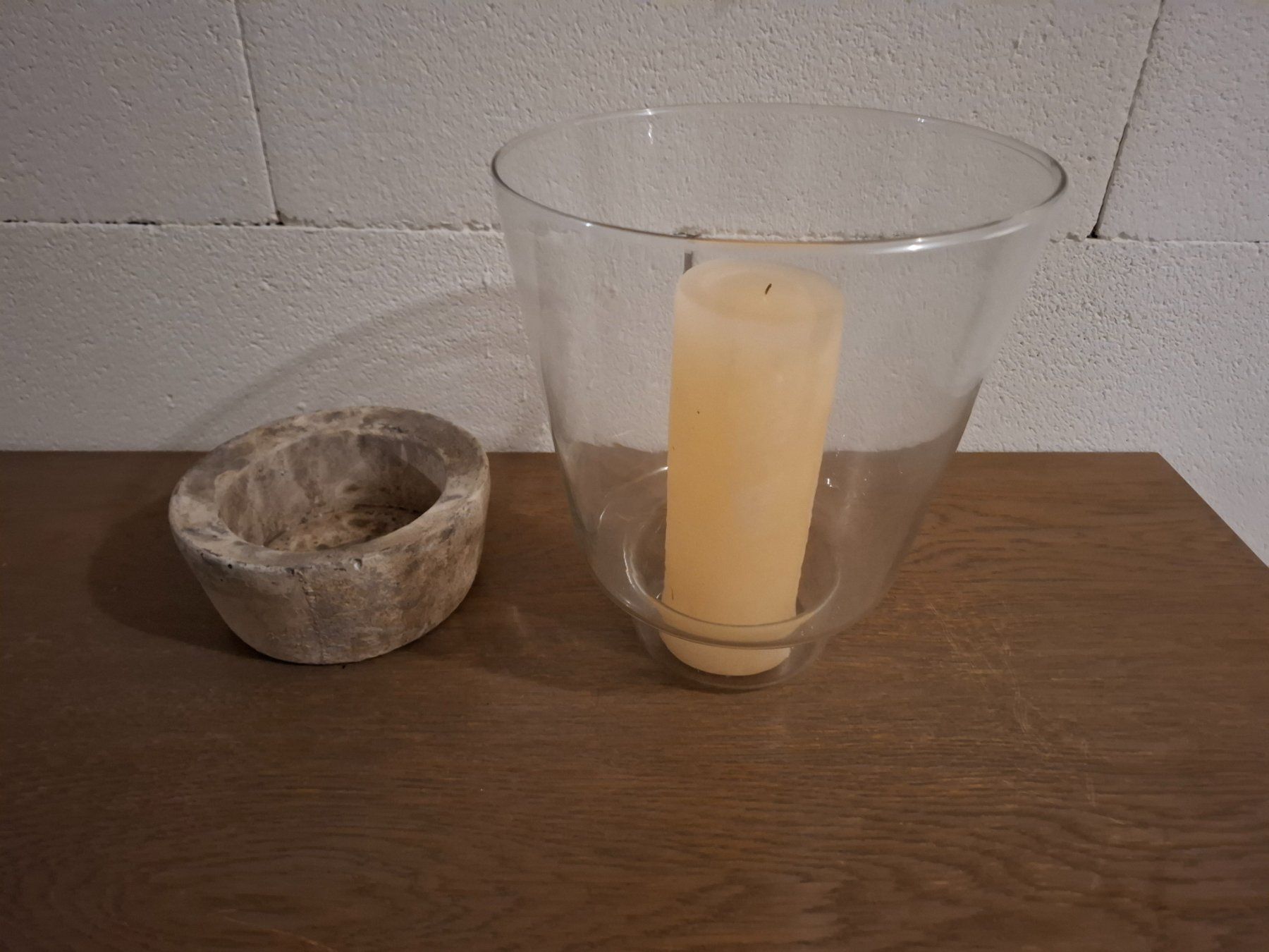 Portacandele: Windlicht Glas/Stein - Kerzenständer Deko – Usato da Oberweningen venduto da Hermes010 2