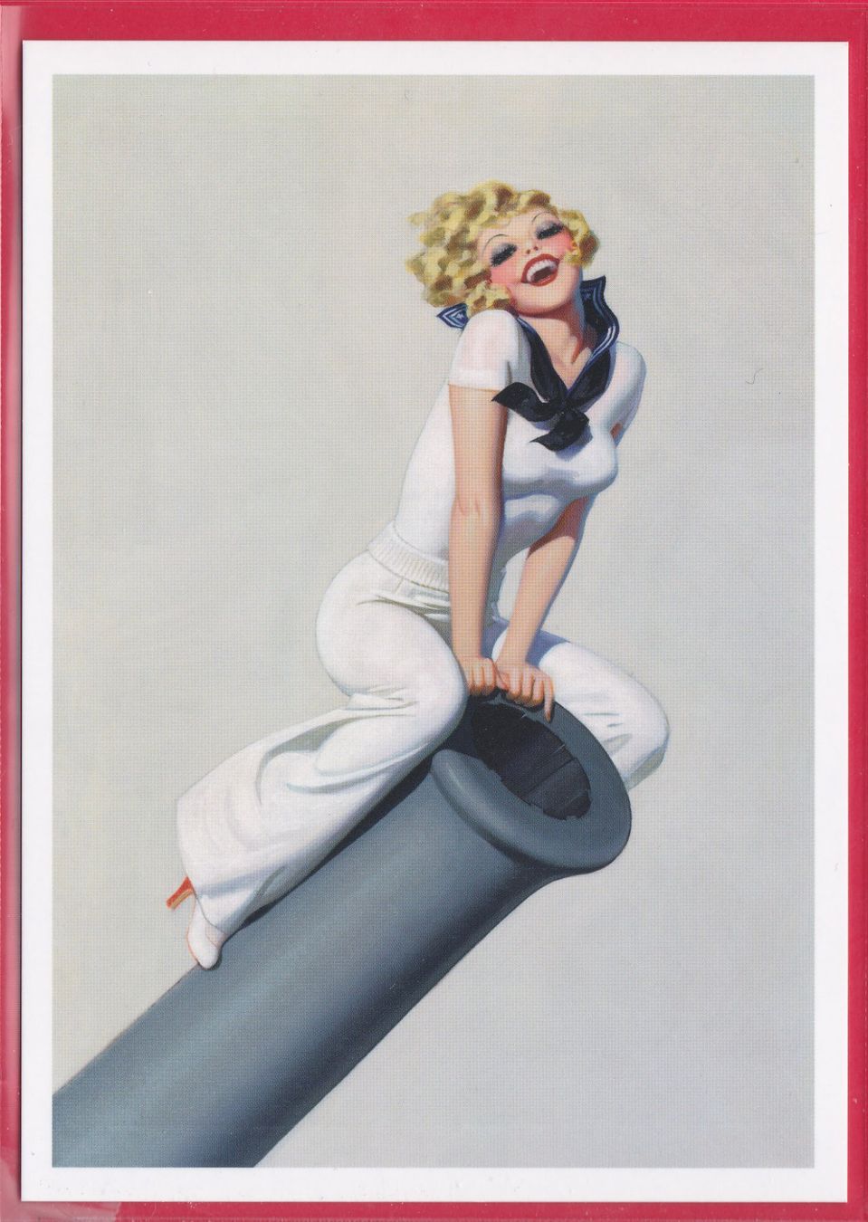 Ansichtskarten: PIN UP GIRL, KANONE – Gebraucht aus Oberrieden von Gebirgsstelze