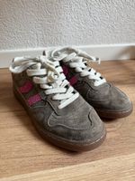 Baskets marron/kaki daim détails roses Coolway