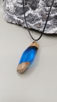 Epoxy-Eukalyptusholz Anhänger Ocean/Blue (Unikat)