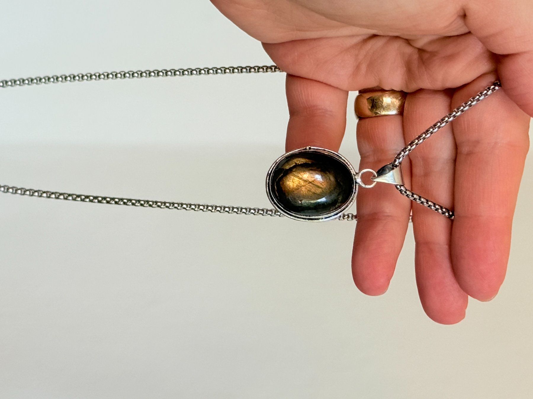 Catenine: Collier labradorite, élégant et tendance ✨ – Nuovo e nell'imballaggio originale da Genève venduto da AWWA 8