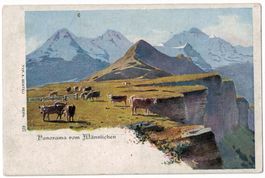 Panorama vom Männlichen, gelaufen 1915 mit Feldpost